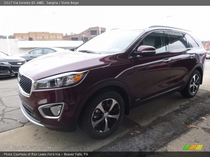 Sangria / Stone Beige 2017 Kia Sorento EX AWD