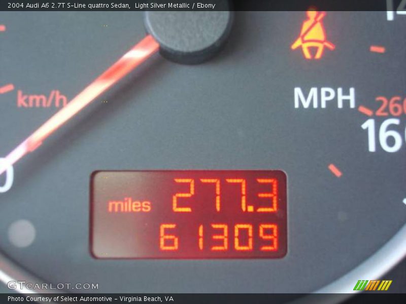 Light Silver Metallic / Ebony 2004 Audi A6 2.7T S-Line quattro Sedan