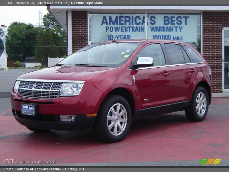 Vivid Red Metallic / Medium Light Stone 2008 Lincoln MKX