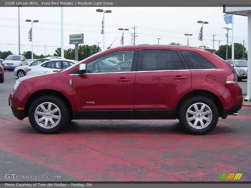 Vivid Red Metallic / Medium Light Stone 2008 Lincoln MKX