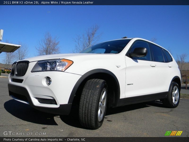 Alpine White / Mojave Nevada Leather 2011 BMW X3 xDrive 28i