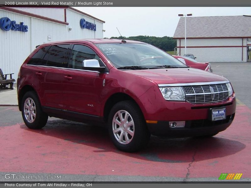 Vivid Red Metallic / Medium Light Stone 2008 Lincoln MKX