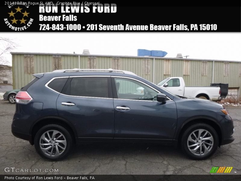 Graphite Blue / Charcoal 2014 Nissan Rogue SL AWD