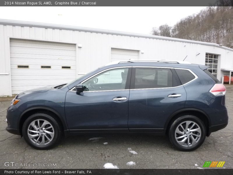 Graphite Blue / Charcoal 2014 Nissan Rogue SL AWD