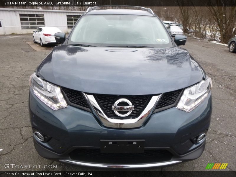 Graphite Blue / Charcoal 2014 Nissan Rogue SL AWD