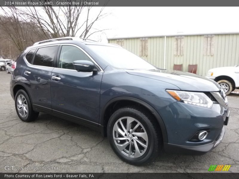 Graphite Blue / Charcoal 2014 Nissan Rogue SL AWD