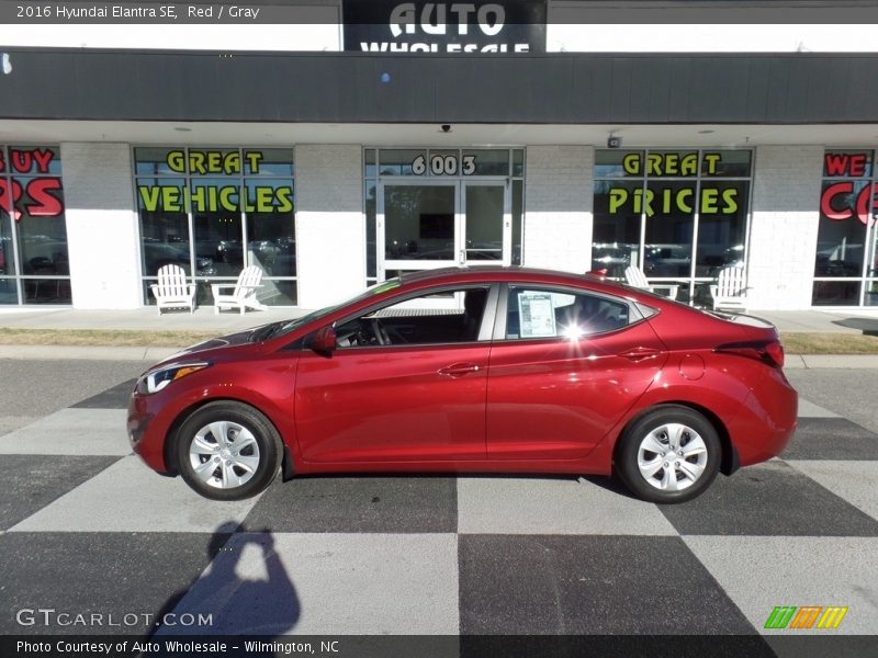 Red / Gray 2016 Hyundai Elantra SE