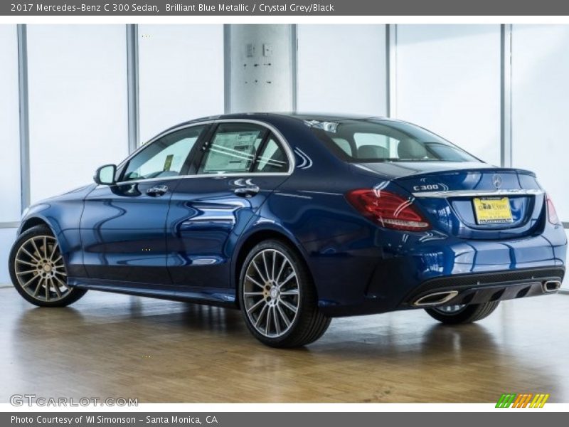 Brilliant Blue Metallic / Crystal Grey/Black 2017 Mercedes-Benz C 300 Sedan