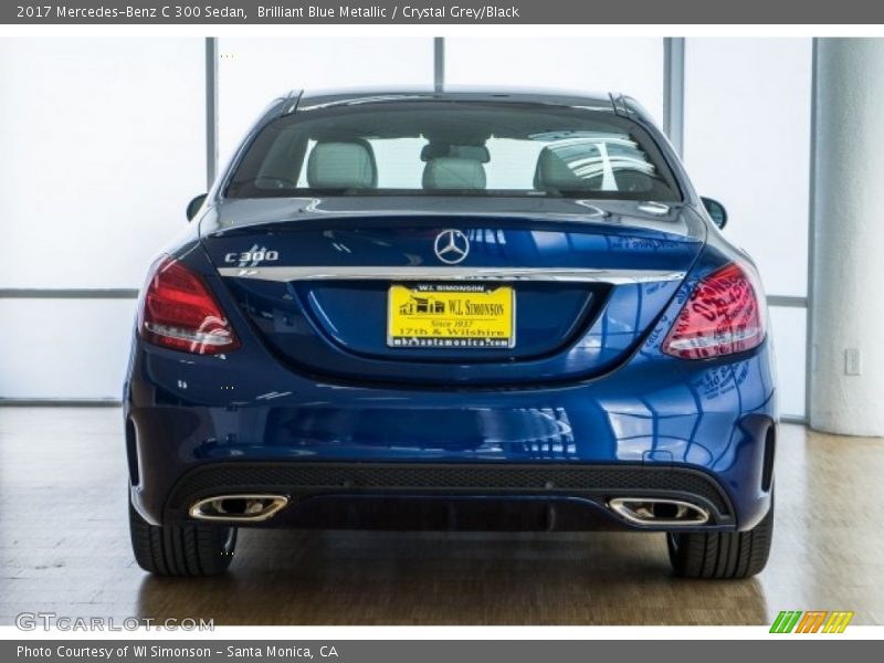 Brilliant Blue Metallic / Crystal Grey/Black 2017 Mercedes-Benz C 300 Sedan