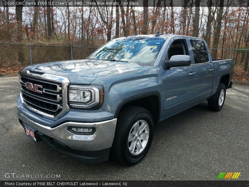 Stone Blue Metallic / Jet Black 2016 GMC Sierra 1500 SLE Crew Cab 4WD