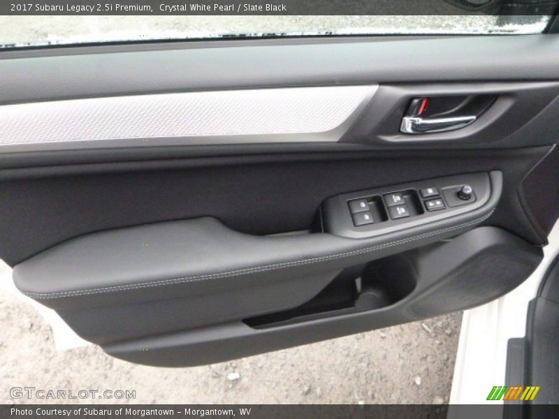 Crystal White Pearl / Slate Black 2017 Subaru Legacy 2.5i Premium