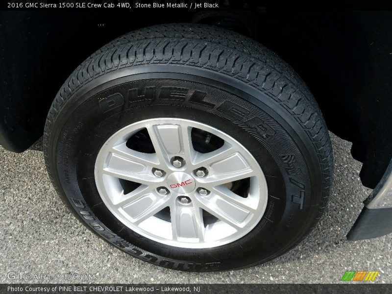 Stone Blue Metallic / Jet Black 2016 GMC Sierra 1500 SLE Crew Cab 4WD