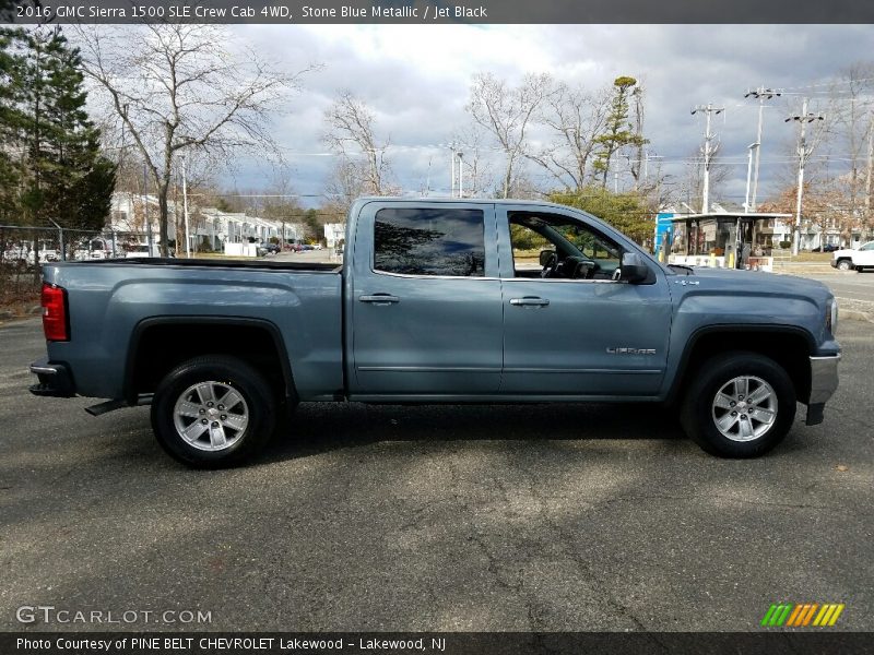 Stone Blue Metallic / Jet Black 2016 GMC Sierra 1500 SLE Crew Cab 4WD