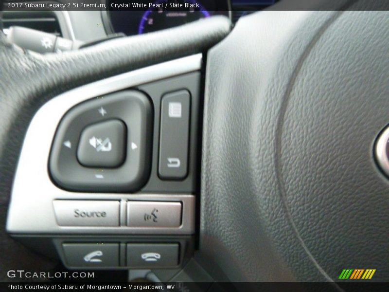 Crystal White Pearl / Slate Black 2017 Subaru Legacy 2.5i Premium