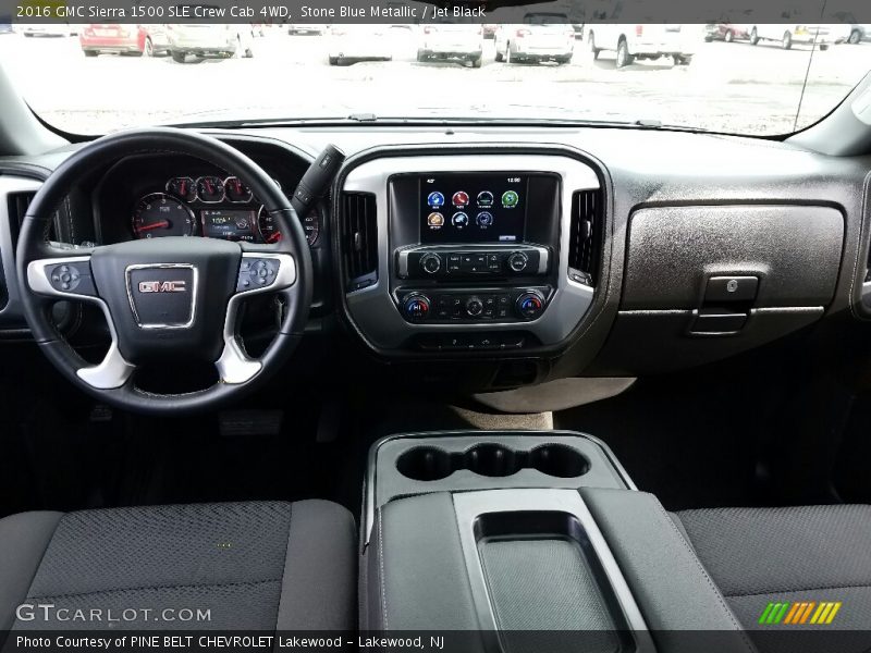 Stone Blue Metallic / Jet Black 2016 GMC Sierra 1500 SLE Crew Cab 4WD