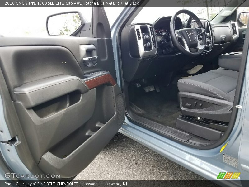 Stone Blue Metallic / Jet Black 2016 GMC Sierra 1500 SLE Crew Cab 4WD