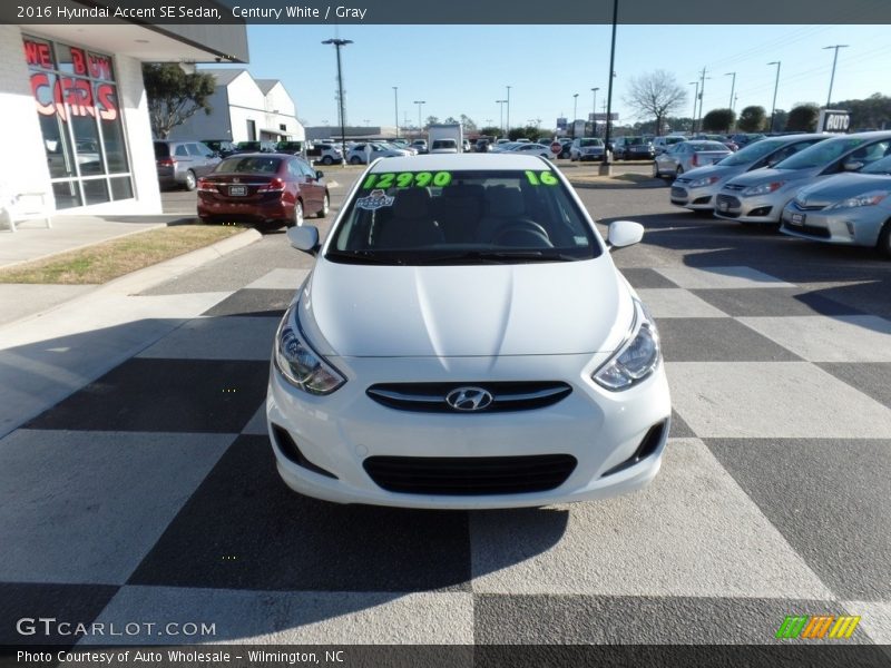Century White / Gray 2016 Hyundai Accent SE Sedan