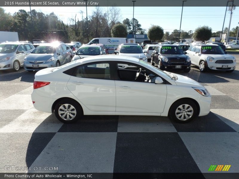 Century White / Gray 2016 Hyundai Accent SE Sedan