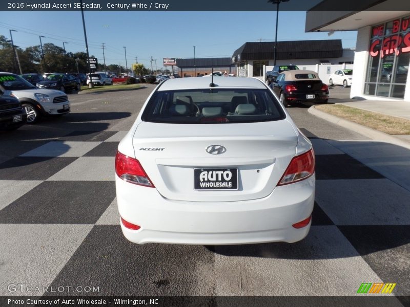 Century White / Gray 2016 Hyundai Accent SE Sedan
