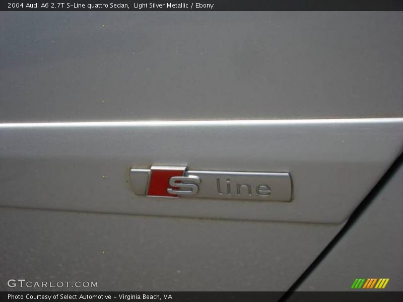 Light Silver Metallic / Ebony 2004 Audi A6 2.7T S-Line quattro Sedan