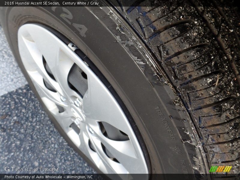 Century White / Gray 2016 Hyundai Accent SE Sedan