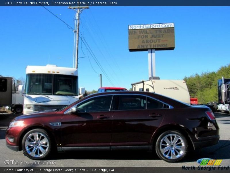 Cinnamon Red Metallic / Charcoal Black 2010 Ford Taurus Limited