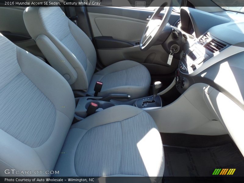Century White / Gray 2016 Hyundai Accent SE Sedan