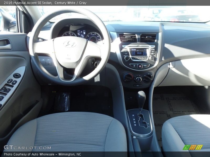Century White / Gray 2016 Hyundai Accent SE Sedan