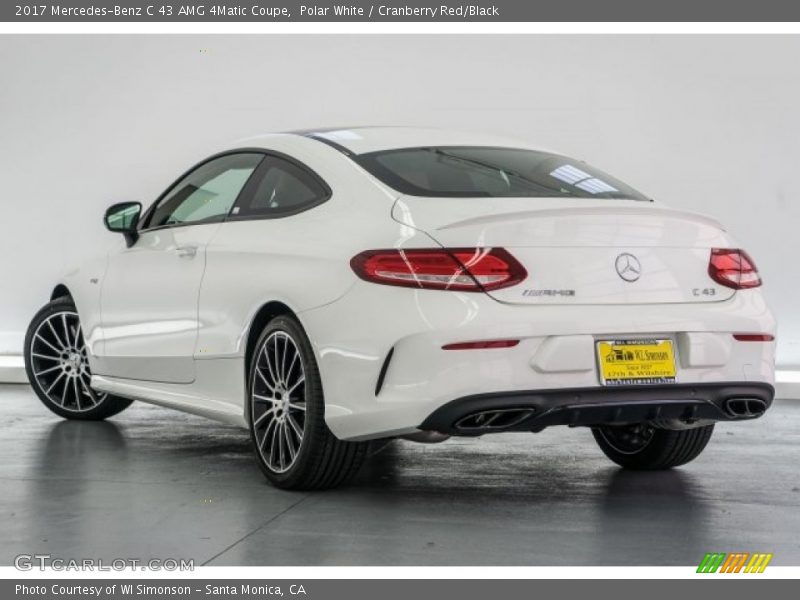Polar White / Cranberry Red/Black 2017 Mercedes-Benz C 43 AMG 4Matic Coupe