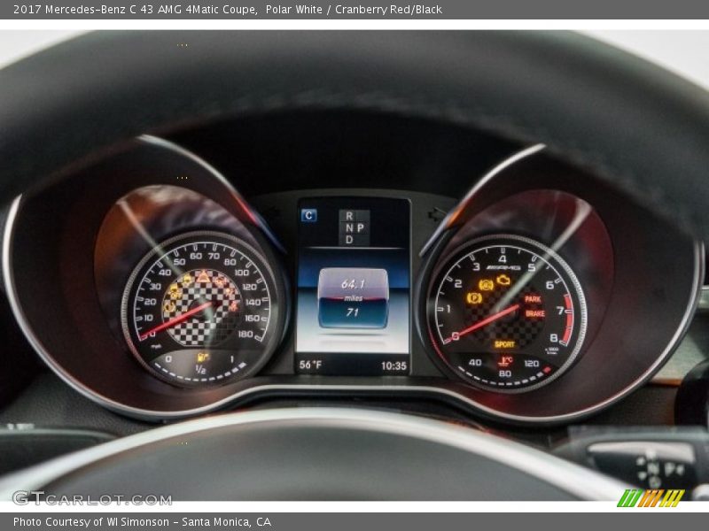 Polar White / Cranberry Red/Black 2017 Mercedes-Benz C 43 AMG 4Matic Coupe