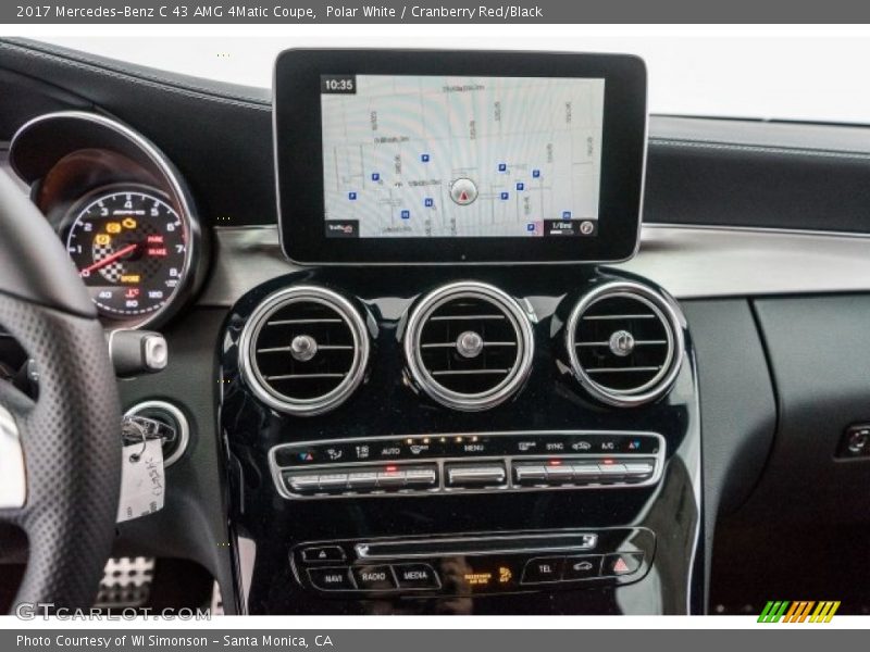 Polar White / Cranberry Red/Black 2017 Mercedes-Benz C 43 AMG 4Matic Coupe
