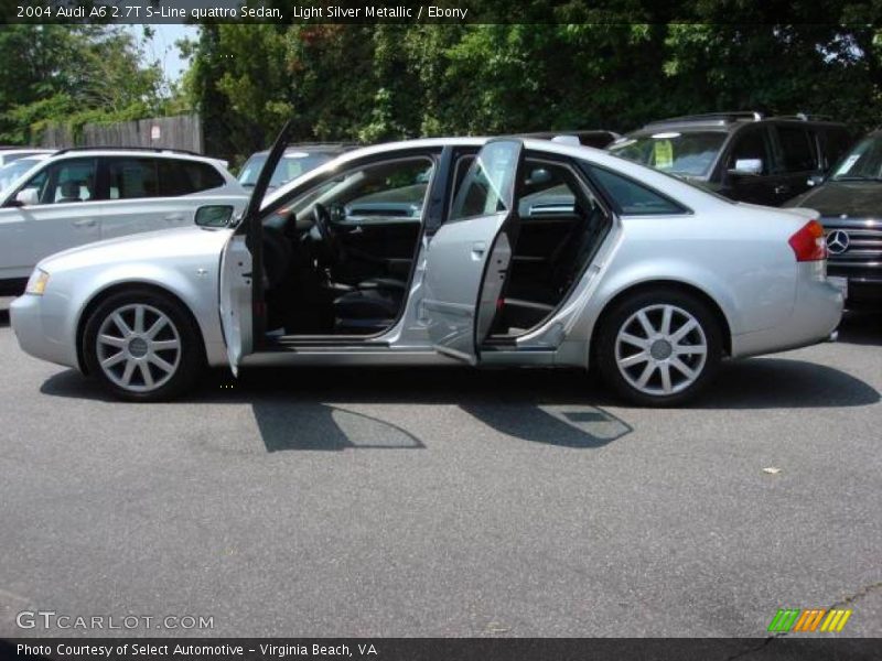 Light Silver Metallic / Ebony 2004 Audi A6 2.7T S-Line quattro Sedan