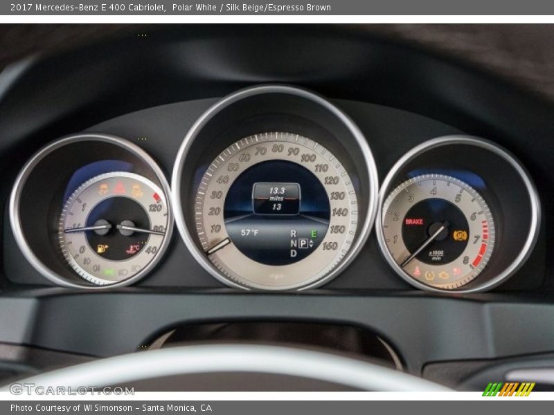 Polar White / Silk Beige/Espresso Brown 2017 Mercedes-Benz E 400 Cabriolet