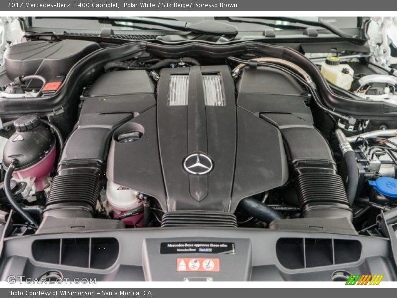Polar White / Silk Beige/Espresso Brown 2017 Mercedes-Benz E 400 Cabriolet