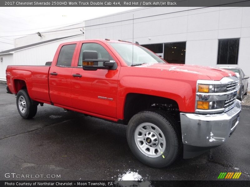 Red Hot / Dark Ash/Jet Black 2017 Chevrolet Silverado 2500HD Work Truck Double Cab 4x4