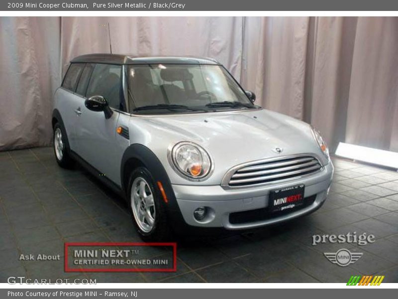 Pure Silver Metallic / Black/Grey 2009 Mini Cooper Clubman