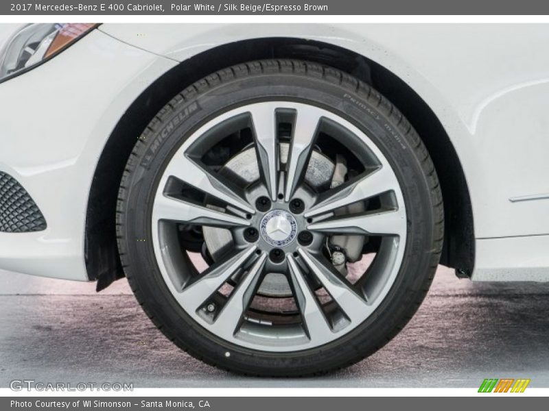 Polar White / Silk Beige/Espresso Brown 2017 Mercedes-Benz E 400 Cabriolet