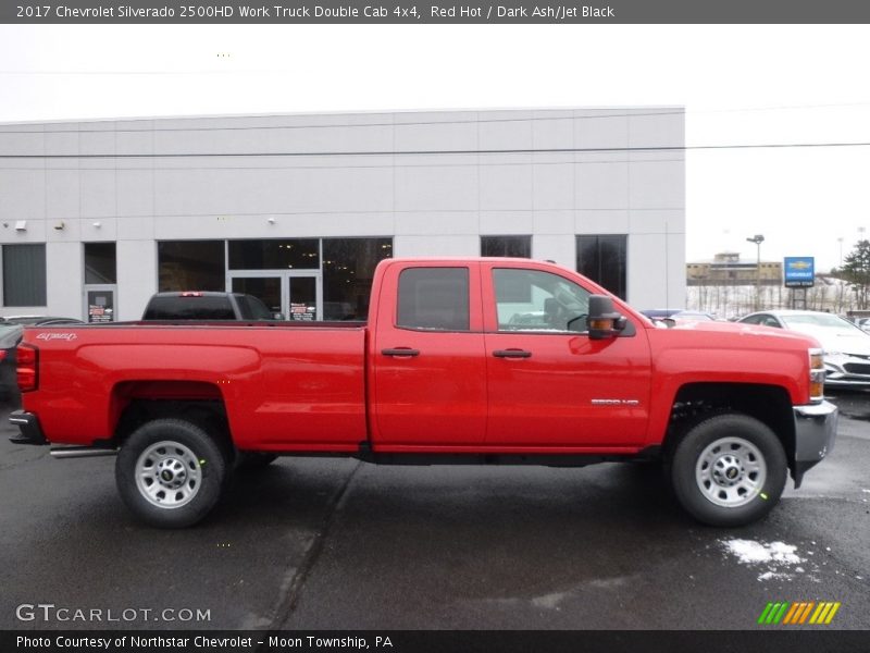 Red Hot / Dark Ash/Jet Black 2017 Chevrolet Silverado 2500HD Work Truck Double Cab 4x4