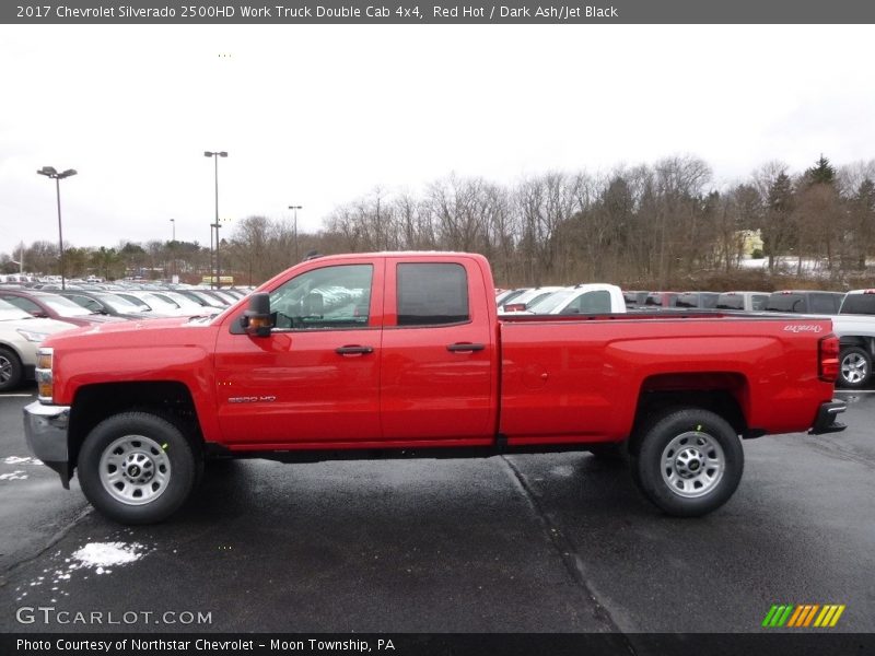 Red Hot / Dark Ash/Jet Black 2017 Chevrolet Silverado 2500HD Work Truck Double Cab 4x4