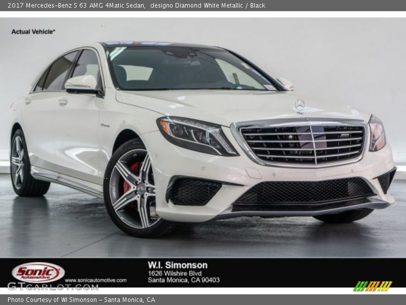 designo Diamond White Metallic / Black 2017 Mercedes-Benz S 63 AMG 4Matic Sedan