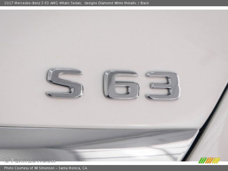 designo Diamond White Metallic / Black 2017 Mercedes-Benz S 63 AMG 4Matic Sedan