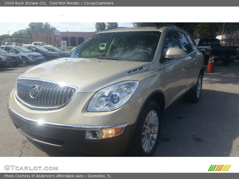 Gold Mist Metallic / Cocoa/Cashmere 2009 Buick Enclave CXL