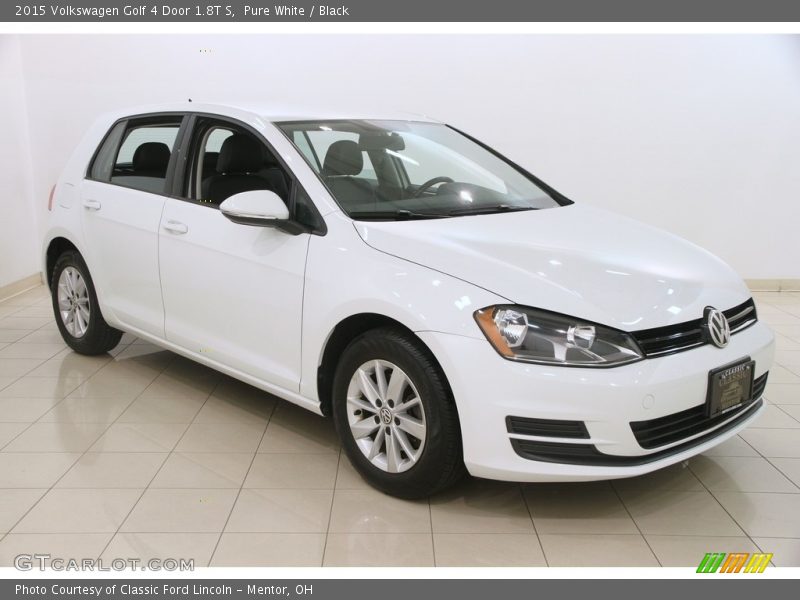 Pure White / Black 2015 Volkswagen Golf 4 Door 1.8T S