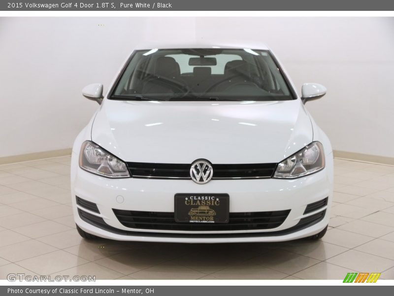 Pure White / Black 2015 Volkswagen Golf 4 Door 1.8T S