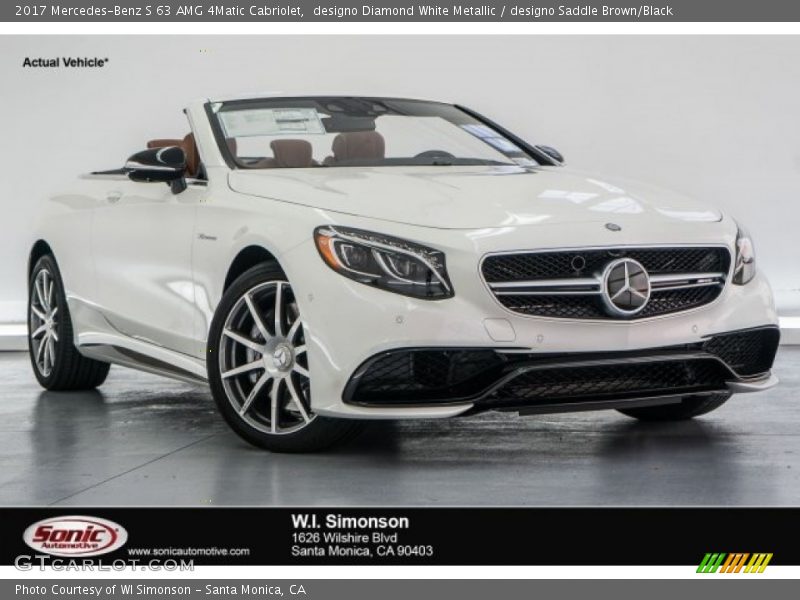 designo Diamond White Metallic / designo Saddle Brown/Black 2017 Mercedes-Benz S 63 AMG 4Matic Cabriolet