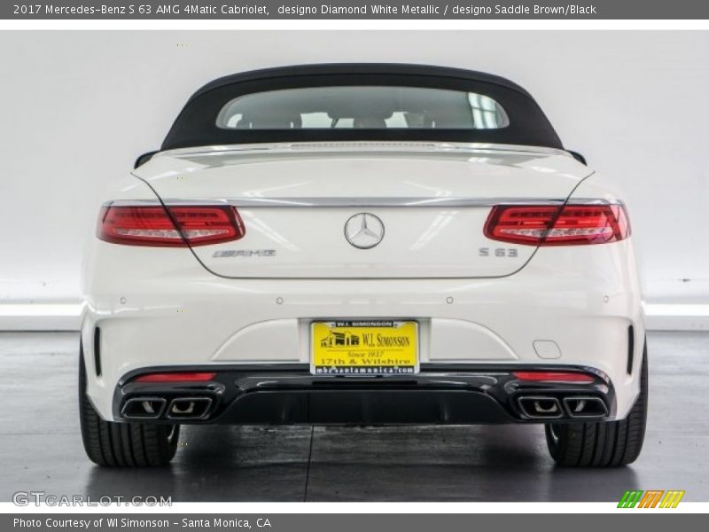 designo Diamond White Metallic / designo Saddle Brown/Black 2017 Mercedes-Benz S 63 AMG 4Matic Cabriolet