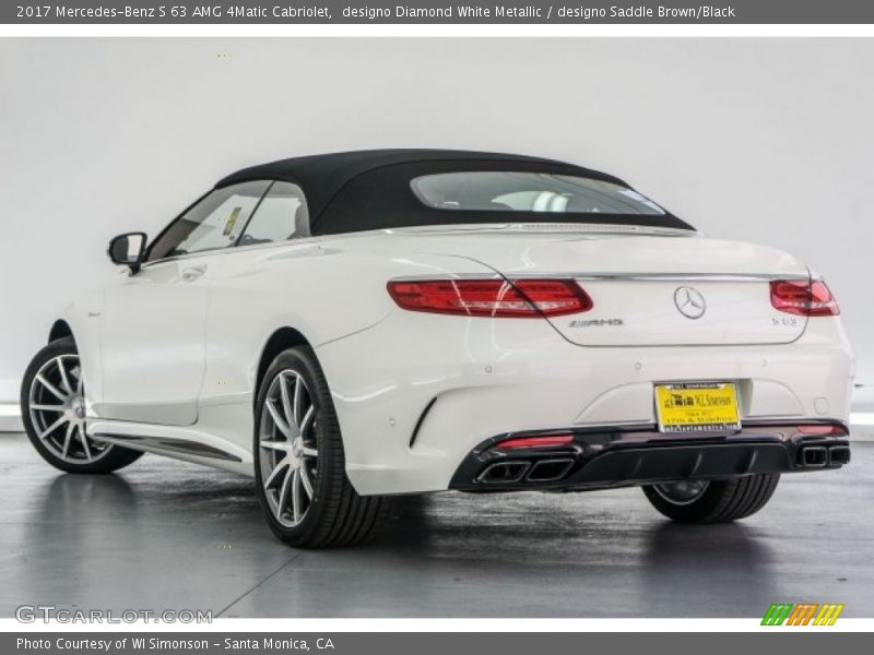 designo Diamond White Metallic / designo Saddle Brown/Black 2017 Mercedes-Benz S 63 AMG 4Matic Cabriolet
