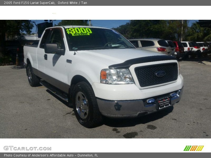 Oxford White / Tan 2005 Ford F150 Lariat SuperCab
