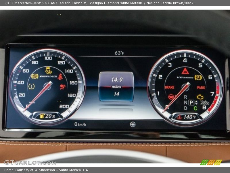 designo Diamond White Metallic / designo Saddle Brown/Black 2017 Mercedes-Benz S 63 AMG 4Matic Cabriolet