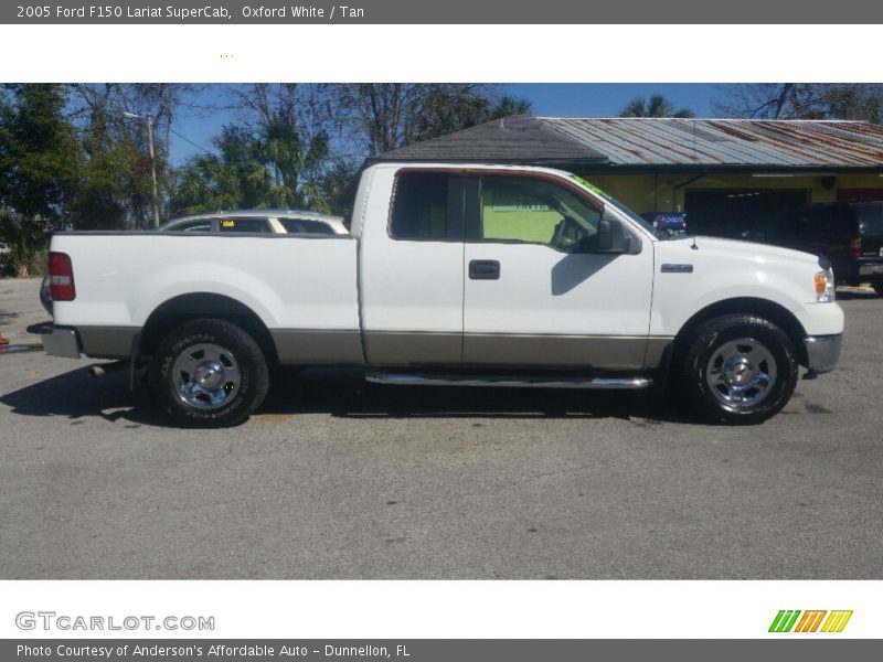 Oxford White / Tan 2005 Ford F150 Lariat SuperCab